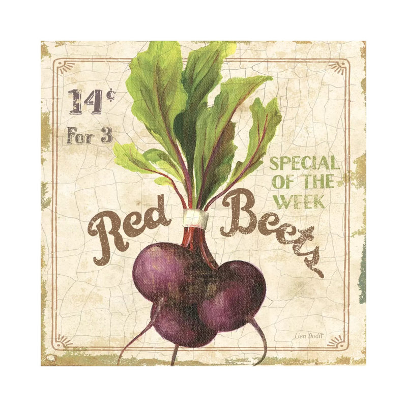 Red Beets (On Special III) by Lisa Audit - Wrapped Canvas Print