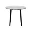 Table de salle à manger à abattants 35 po et 2 chaises - Structure en métal noir rembourré gris pour petites cuisines 3 pièces, stratifié, solide