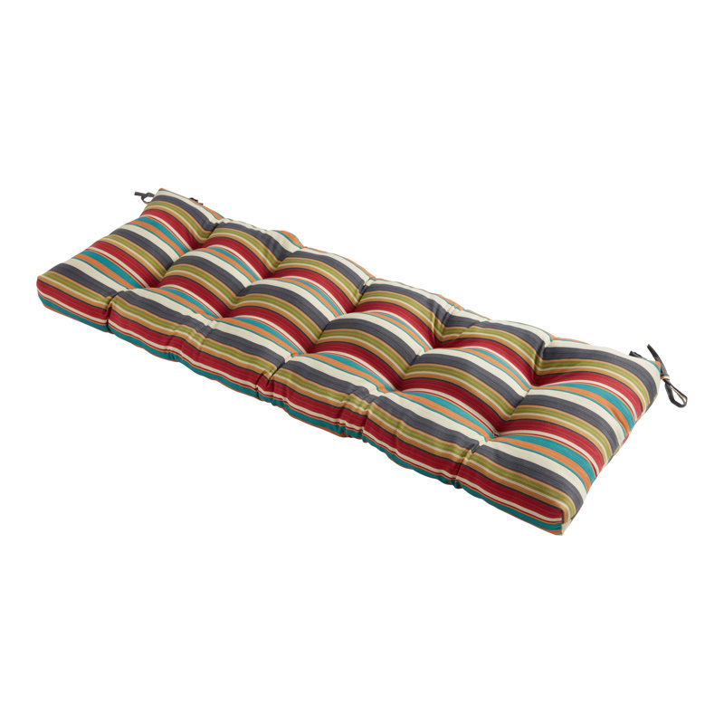 Shipton Outdoor Bench Seat Cushion, Sunset Stripe, 5", 51" W x 18" D