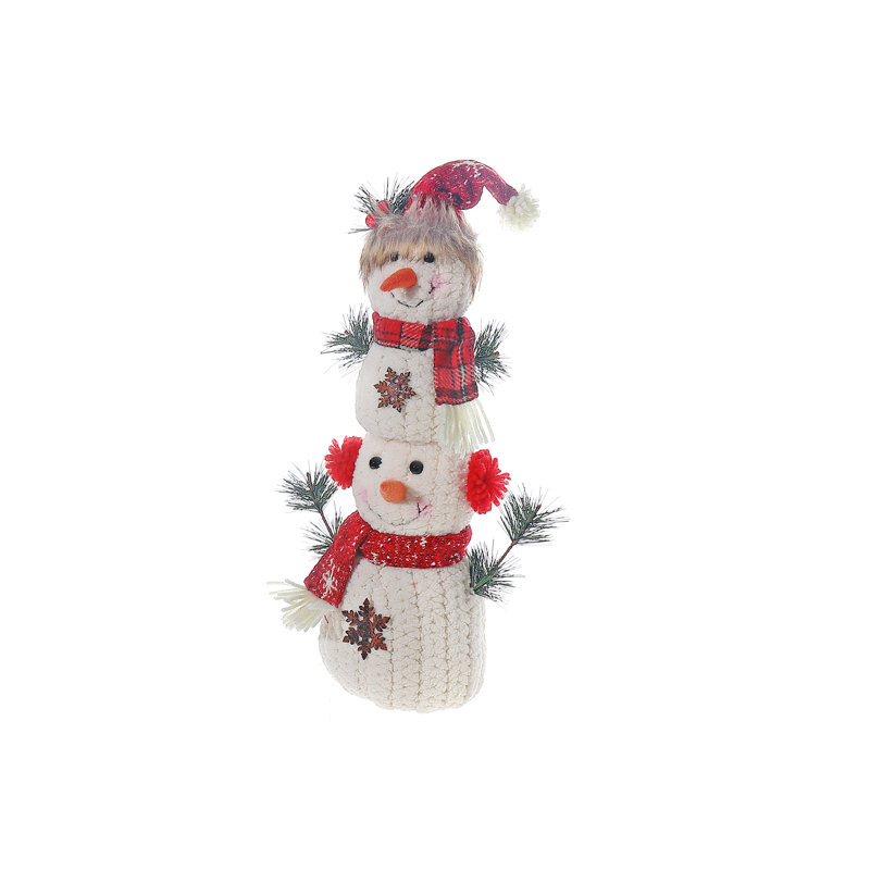 Double peluche bonhomme de neige
