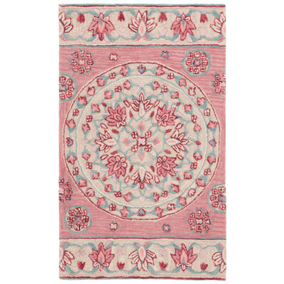Tapis floral en laine touffeté à la main Eatonville
