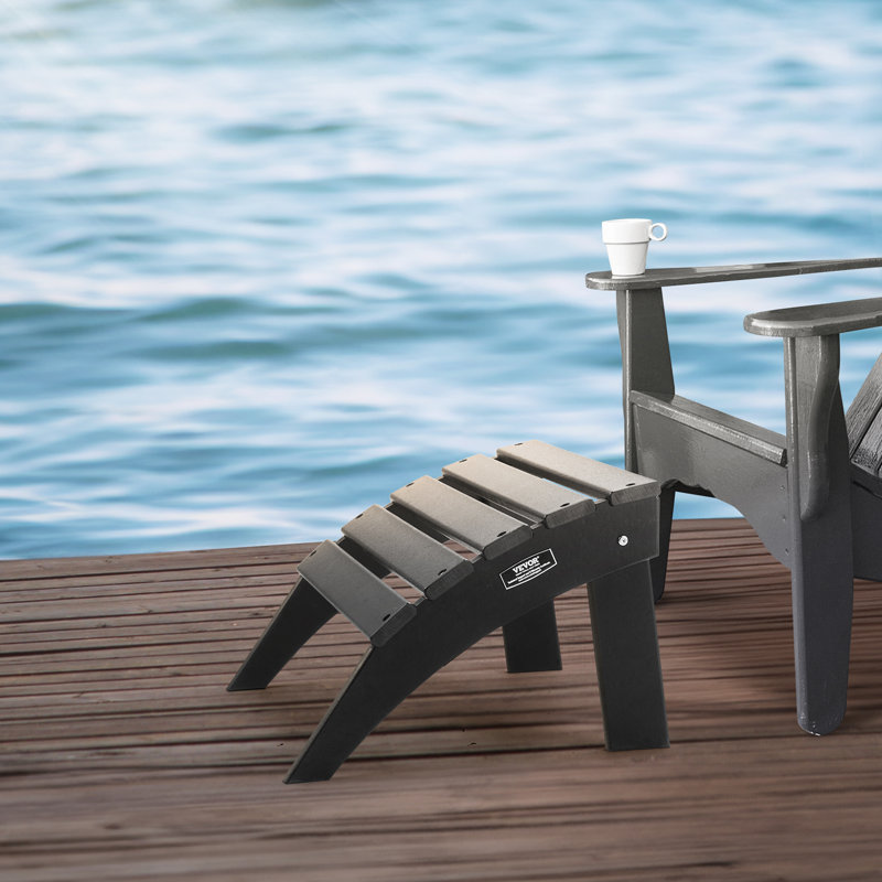 Repose-pieds de patio en PEHD Adirondack 18,7 po x l 19,7 po x H 13 po Adirondack