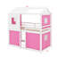 Lit double superposé en bois avec tente-776809681-776809695