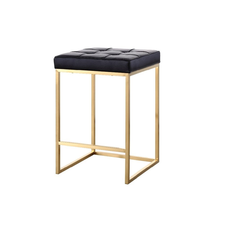 Tabouret de comptoir à tuyaux, Noir