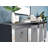 Modern Anthracite Console Table, 59.1 x 15.7 x 15.7 inches | 100% Melamine Coated Particle Board, Thickness: 0.7 inches | Stylish Silver Accents, Perfect for Entryway & Living Room, Durable & Elegant Design-123511455