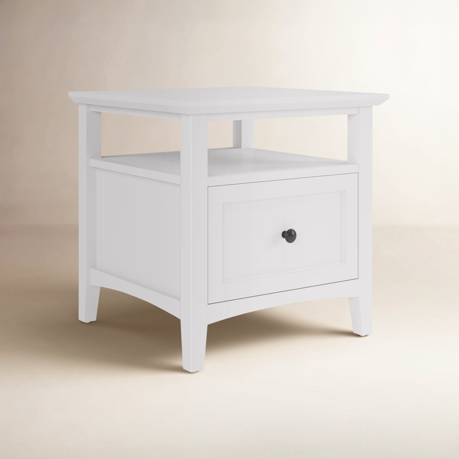 Renee 24" Mahogany End Table, White