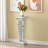 Mirrored Glass Side Table Pedestal Stand End Table 101cm	