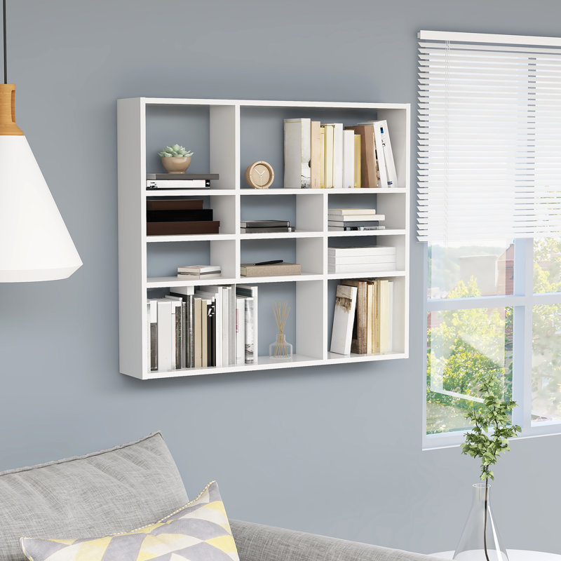 Ramus 10 Piece Wood Accent Shelf, White