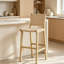 Chaise d'appoint à dossier solide Burlywood Beige (ensemble de 2)-1012420457-1012420469