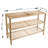 12 Pair Stackable Solid Wood Shoe Rack