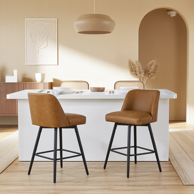 Tabourets de bar 26 po Modern, Brun, 2