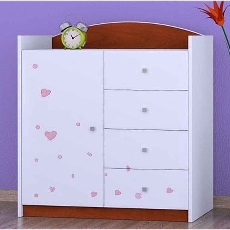 Nicollet Kids 4 - Drawer Combo Dresser, Brown