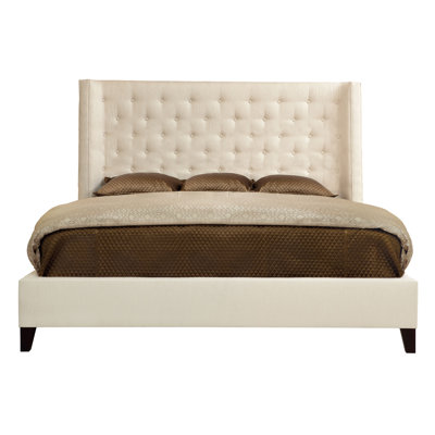 Maxime Upholstered Wingback Bed