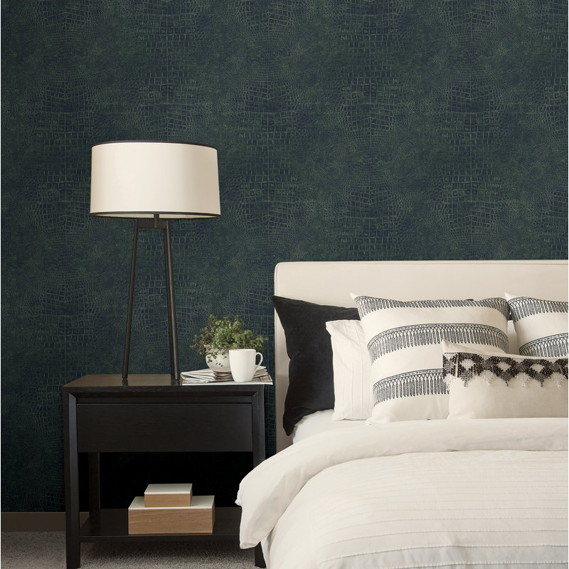 10m x 53cm Matte Wallpaper Roll, Dark Green