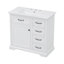 Meuble-lavabo 36 po avec lavabo, lavabo en céramique, 2 tiroirs basculants, charnières de porte à fermeture en douceur, blanc-121294592
