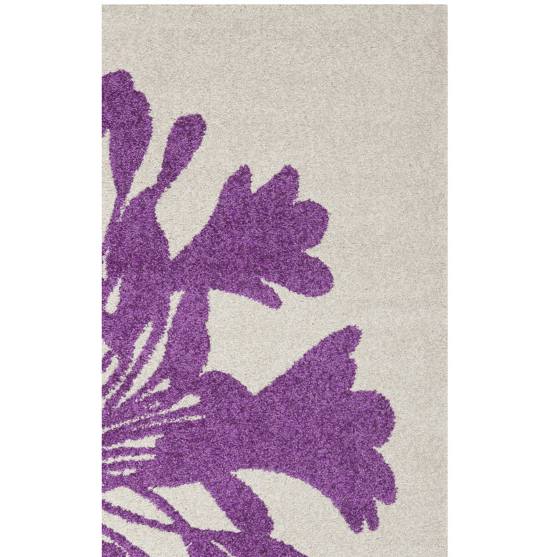 Tapis floral Bloem Porcello, Rectangle 6 pi 7 po x 9 pi 6 po