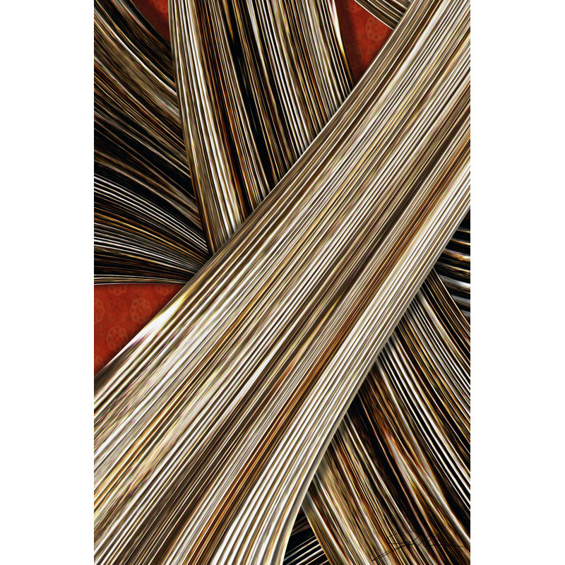 Tangle Tile IV - Wrapped Canvas Art Prints, 46cm H x 30cm W