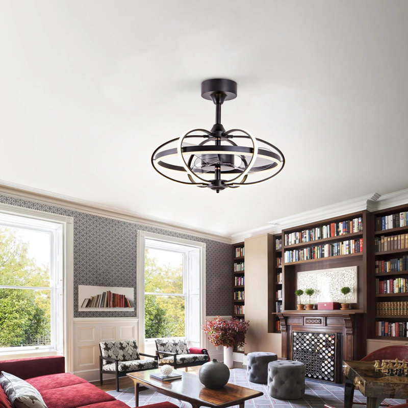Mihaiu 19.69'' Ceiling Fan, Black