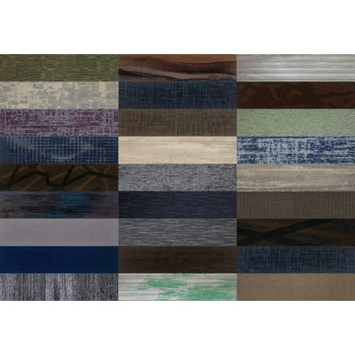Assorted Grey Family Mix Match 9x39" Commercial Grade Carpet Tiles