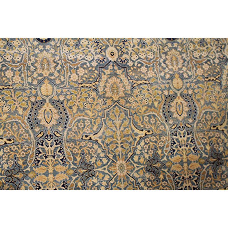 Tapis beige noué à la main de haute qualité