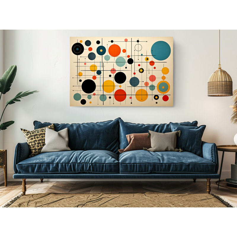 Impression sur toile de formes abstraites colorées, décoration murale moderne pour la maison et le bureau, H 16 po x l 24 po