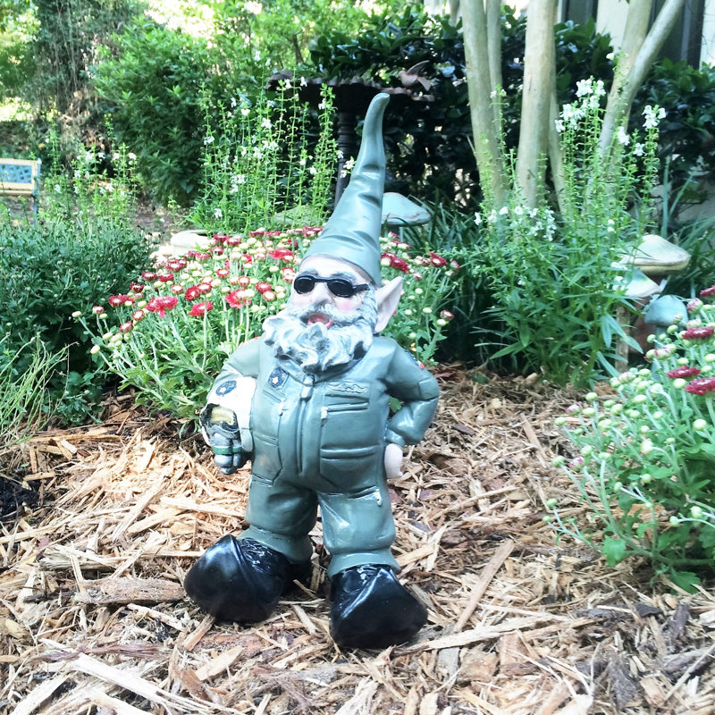 Statue de jardin militaire American Hero Gnome