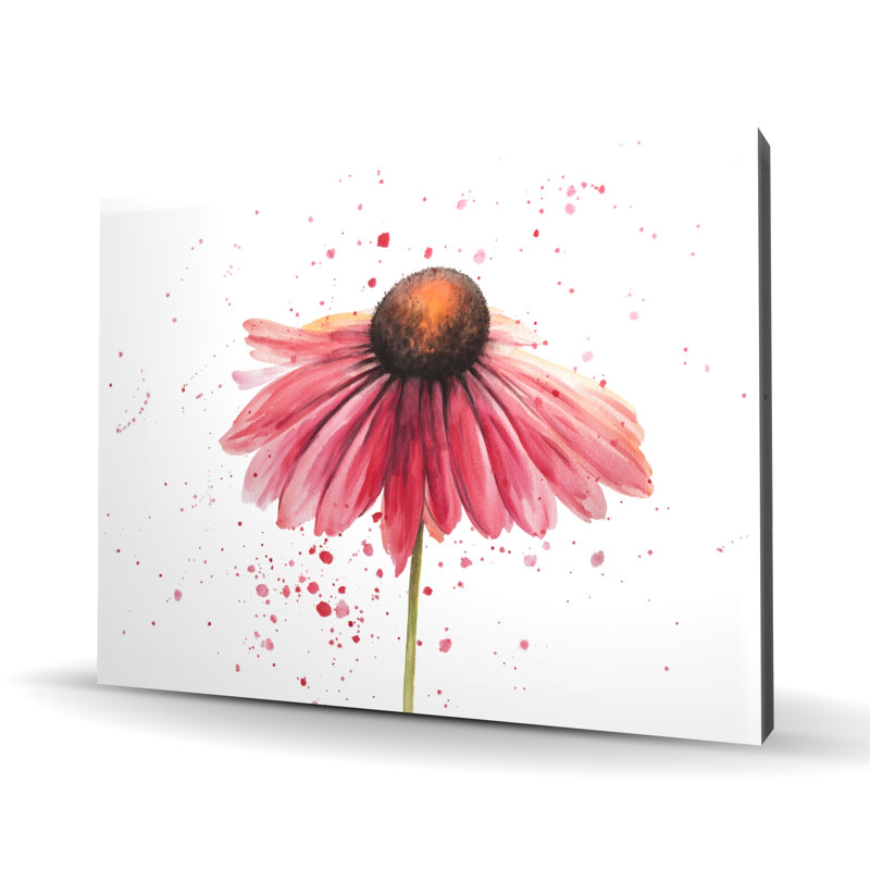 Pink Daisy - Floral Canvas Art for Living Room Decor, 48" H x 36" W