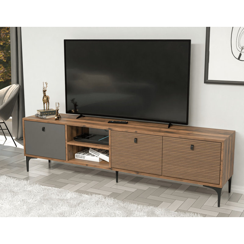 Keikei Unfinished TV Stand, Grey