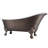 60" x 28" Clawfoot Soaking Acrylic Bathtub