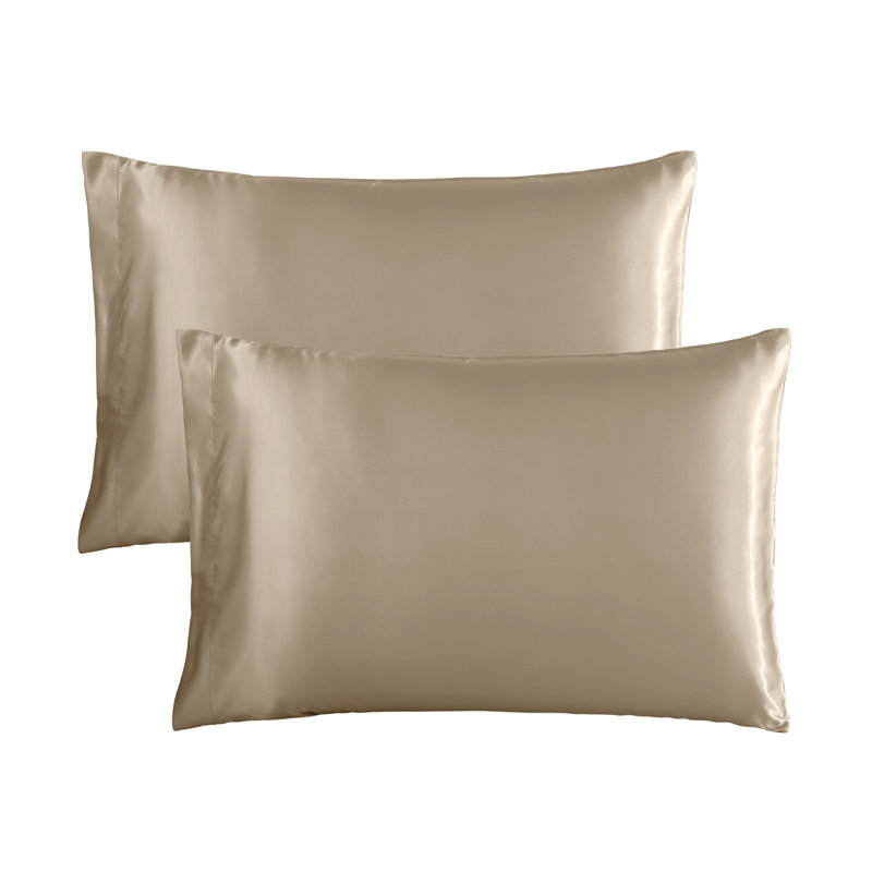 Satin - Set of 2, Queen Pillowcase, Taupe