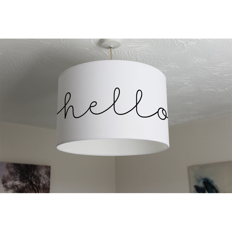 25cm H Canvas Drum Pendant Shade ( Clip On )