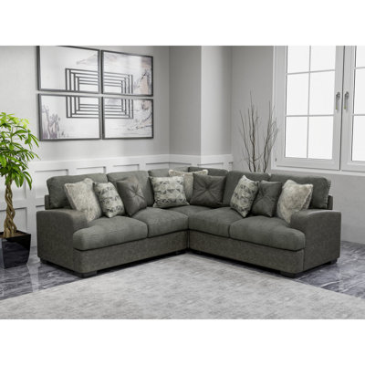 Eastep Upholstered L-Shaped Sectional Symmetrical