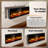 Narrow Bezel WiFi Smart Fireplace Recessed & Wall Mounted, Linear Fireplace w/App, Remote Control, Adjustable Temperature, Log Flame Option-1960410722