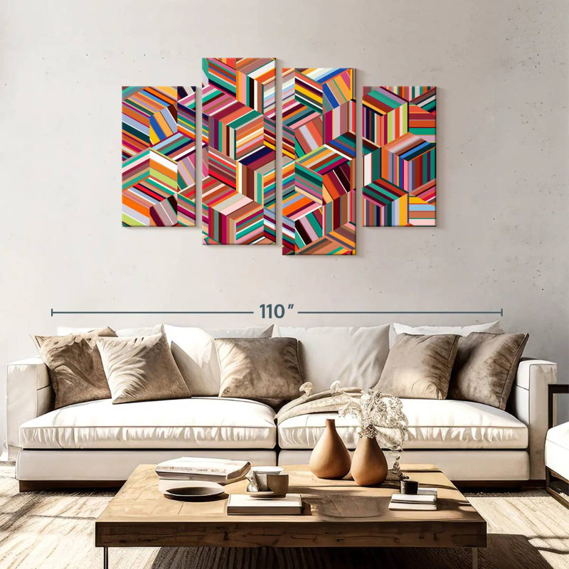 Cubes géométriques abstraits Avery, H 48 po x l 75 po