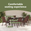 7 Piece Garden Dining Set Steel-457236317