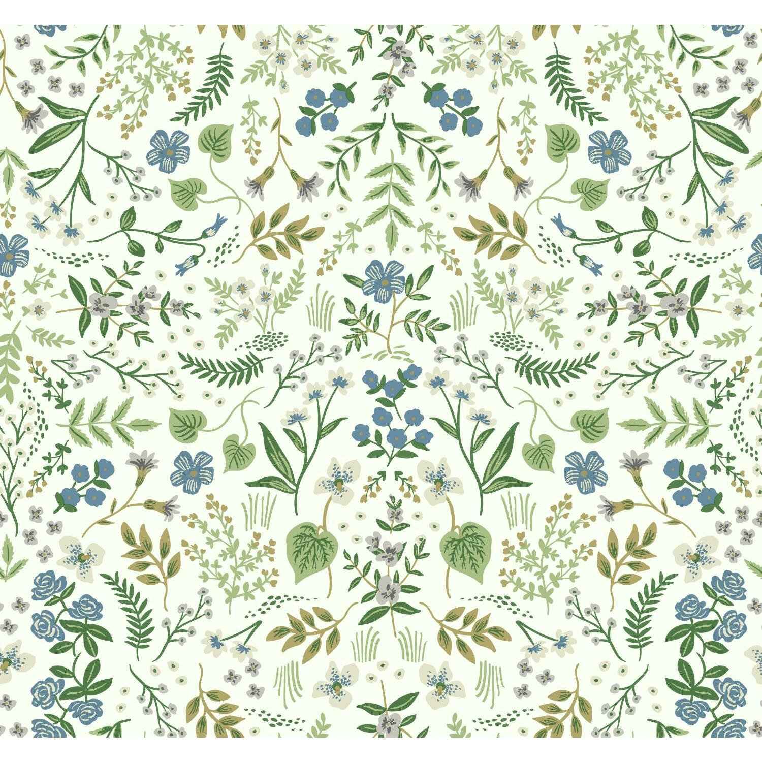Wildwood Wallpaper Double Roll, Blue/Green