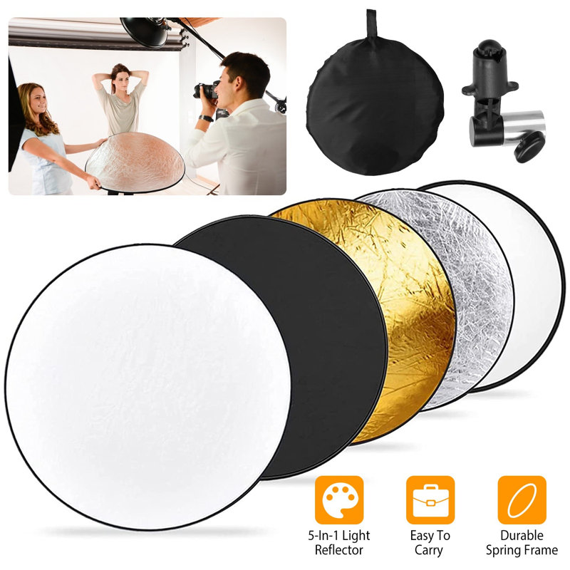 Diffuseur de lumière multi-disques 5 en 1 avec sac de rangement
