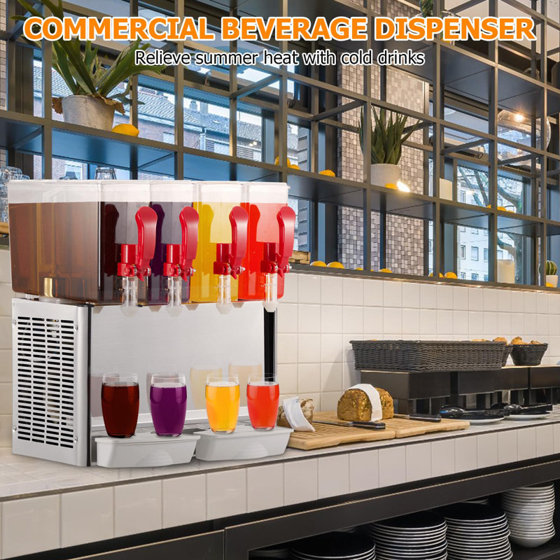 Distributeur de boissons commercial 4 réservoirs