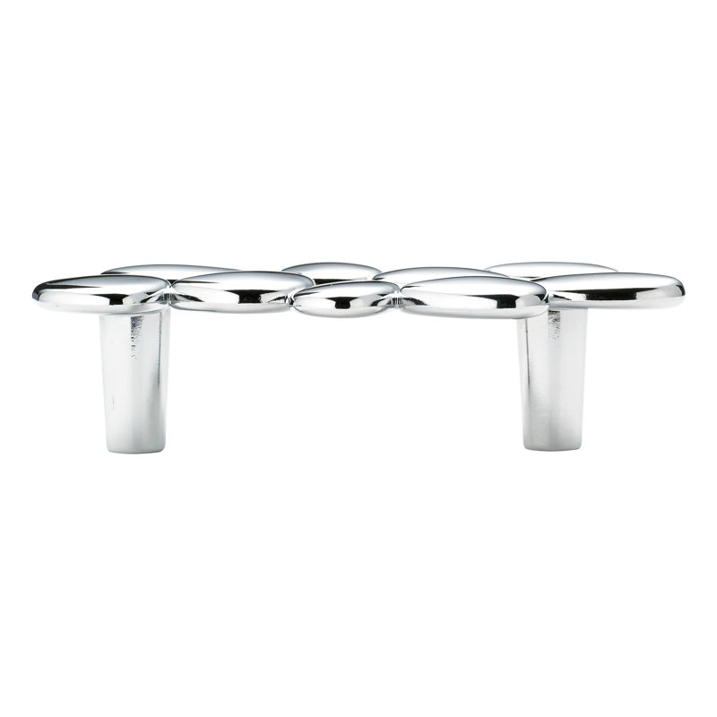 Poignée barre 2,5312 po Art Deco, Chrome