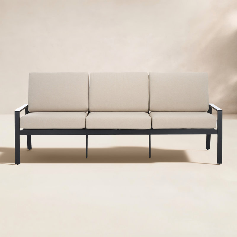 Aluminum Patio Sofa with Polypropylene/ Olefin Cushions