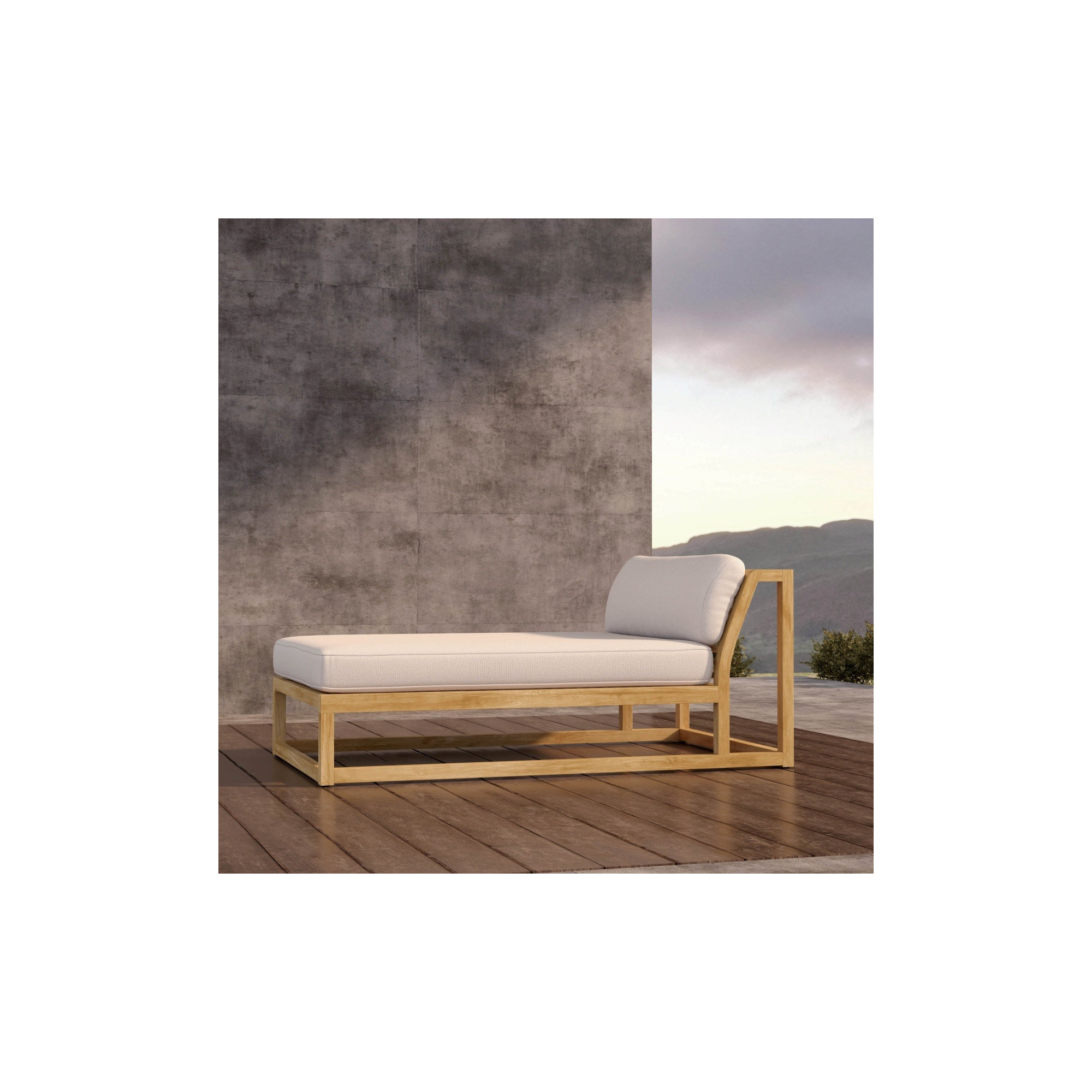 Westminster Teak 38.75'' Outdoor Chaise Lounge