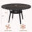 47'' Round Dining Table for 4-6, Farmhouse Dining Room Table, Round Dinner Table with Storage Shelf for Dining Room, Kitchen, Living Room, Black-1238081386