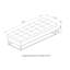 Base de lit en métal avec velours beige 58,6 po-386890928-386890929