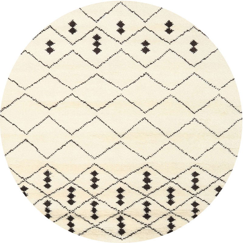 Tapis beige / gris Cheltenham, Rond 6 pi