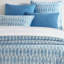 Block Print Patchwork Blue Coverlet-923123844