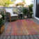 Kinslee Washable Striped Indoor / Outdoor Rug