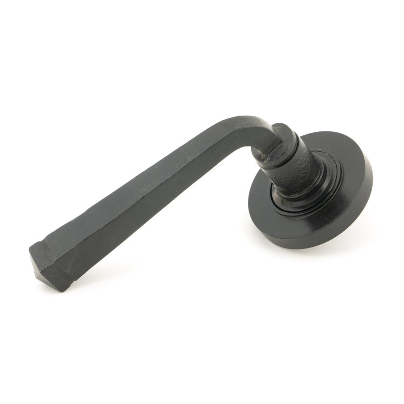 Avon Round Lever on Rose Set (Plain), External Beeswax