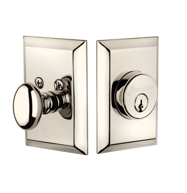 Verrou cylindrique simple Fifth Avenue, Nickel poli