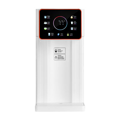 Distributeur instantané d'eau chaude, distributeur d'eau bouillante sur le comptoir avec 6 températures réglables et 7 volumes d'eau, réservoir d'eau amovible de 101 oz, chauffage rapide avec écran tactile et verrouillage pour la maison