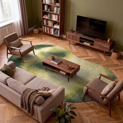 Jacquard Green Indoor / Outdoor Rug